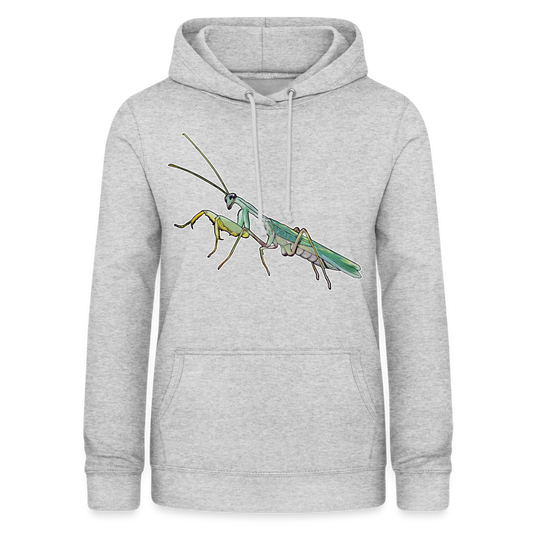 Frauen Freizeit-Hoodie Sphodromantis lineola male - Hellgrau meliert