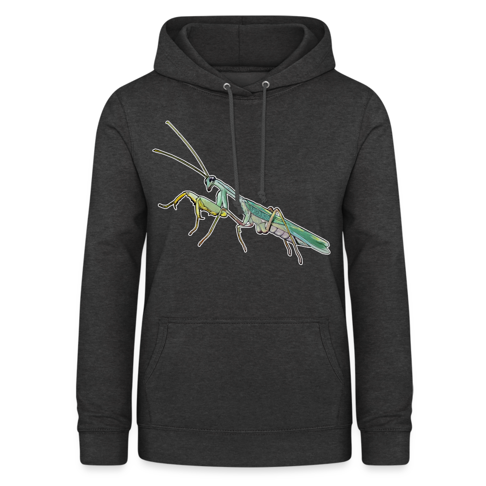 Frauen Freizeit-Hoodie Sphodromantis lineola male - Anthrazit