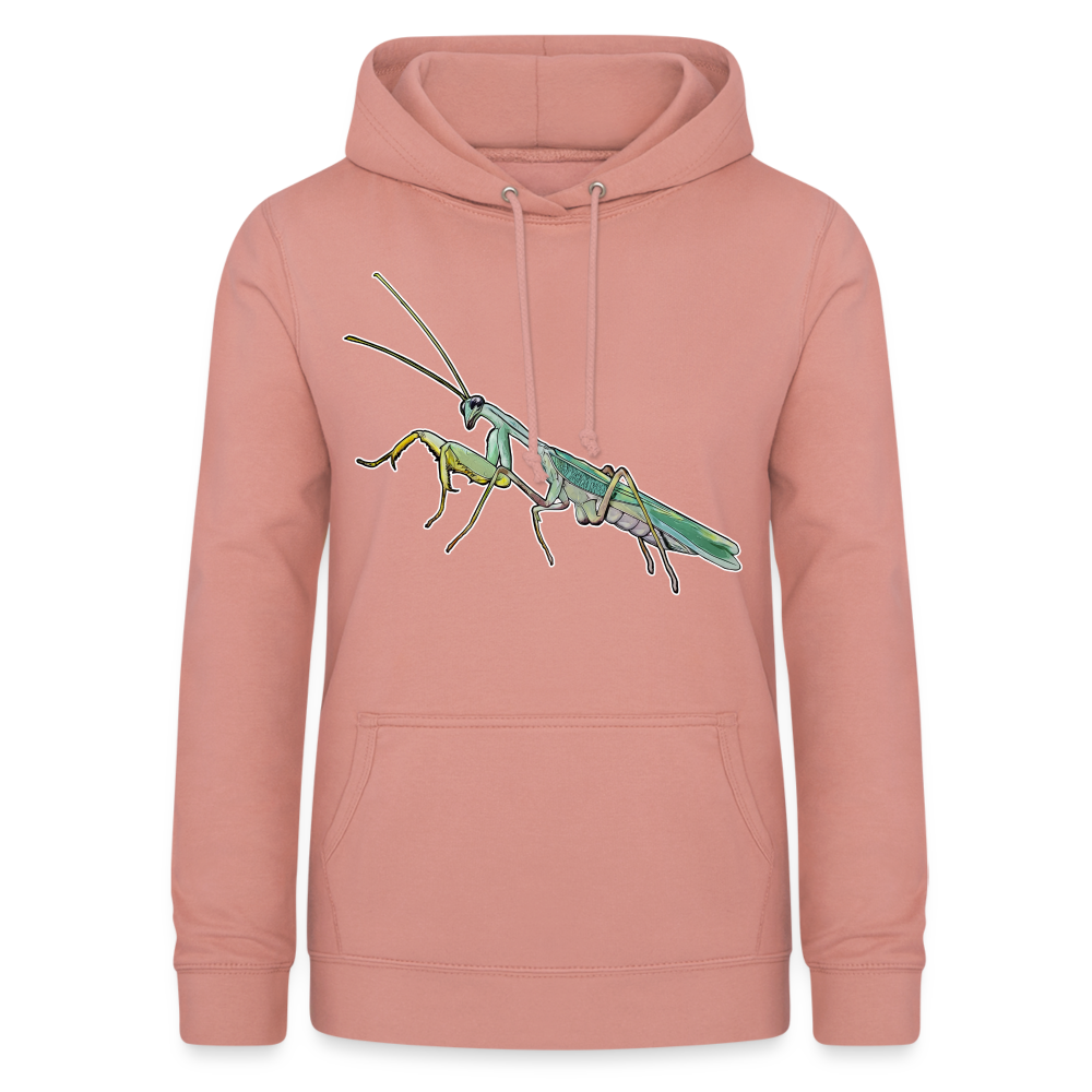 Frauen Freizeit-Hoodie Sphodromantis lineola male - Altrosa