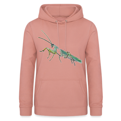 Frauen Freizeit-Hoodie Sphodromantis lineola male - Altrosa
