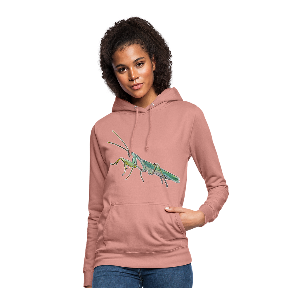 Frauen Freizeit-Hoodie Sphodromantis lineola male - Altrosa