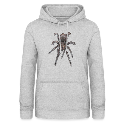 Frauen Freizeit-Hoodie Pamphobeteus sp Machala juvenile - Hellgrau meliert