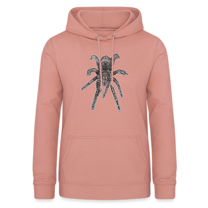 Frauen Freizeit-Hoodie Pamphobeteus sp Machala juvenile - Altrosa