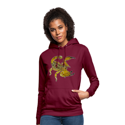 Frauen Freizeit-Hoodie Scorpio maurus palmatus - Bordeaux