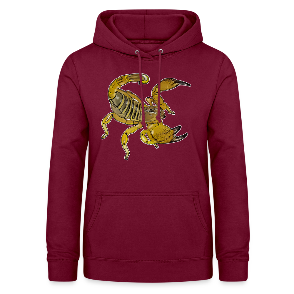 Frauen Freizeit-Hoodie Scorpio maurus palmatus - Bordeaux
