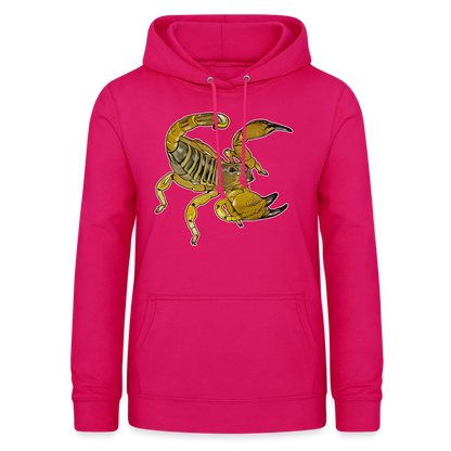 Frauen Freizeit-Hoodie Scorpio maurus palmatus - dunkles Pink