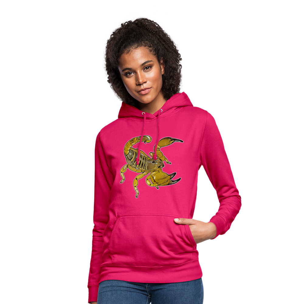 Frauen Freizeit-Hoodie Scorpio maurus palmatus - dunkles Pink