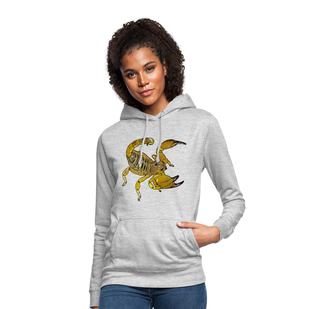 Frauen Freizeit-Hoodie Scorpio maurus palmatus - Hellgrau meliert