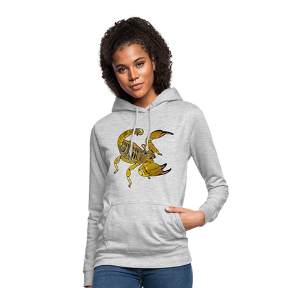 Frauen Freizeit-Hoodie Scorpio maurus palmatus - Hellgrau meliert
