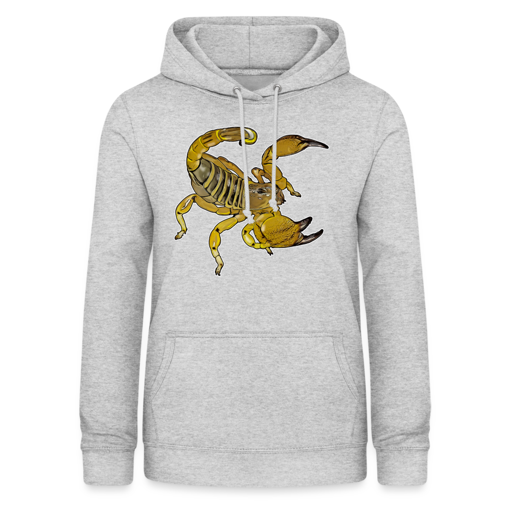 Frauen Freizeit-Hoodie Scorpio maurus palmatus - Hellgrau meliert