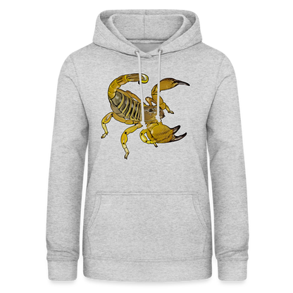 Frauen Freizeit-Hoodie Scorpio maurus palmatus - Hellgrau meliert