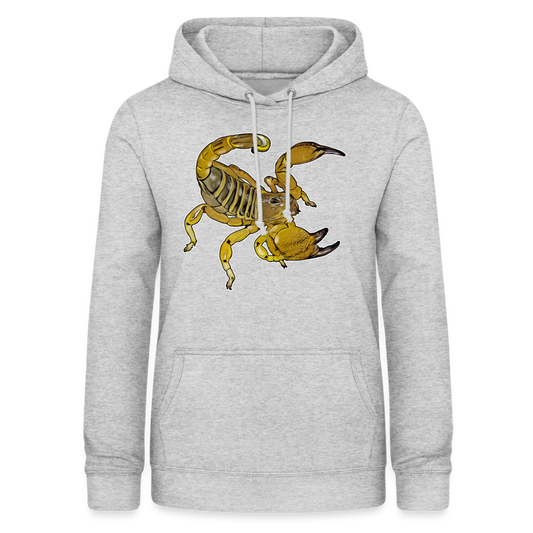 Frauen Freizeit-Hoodie Scorpio maurus palmatus - Hellgrau meliert