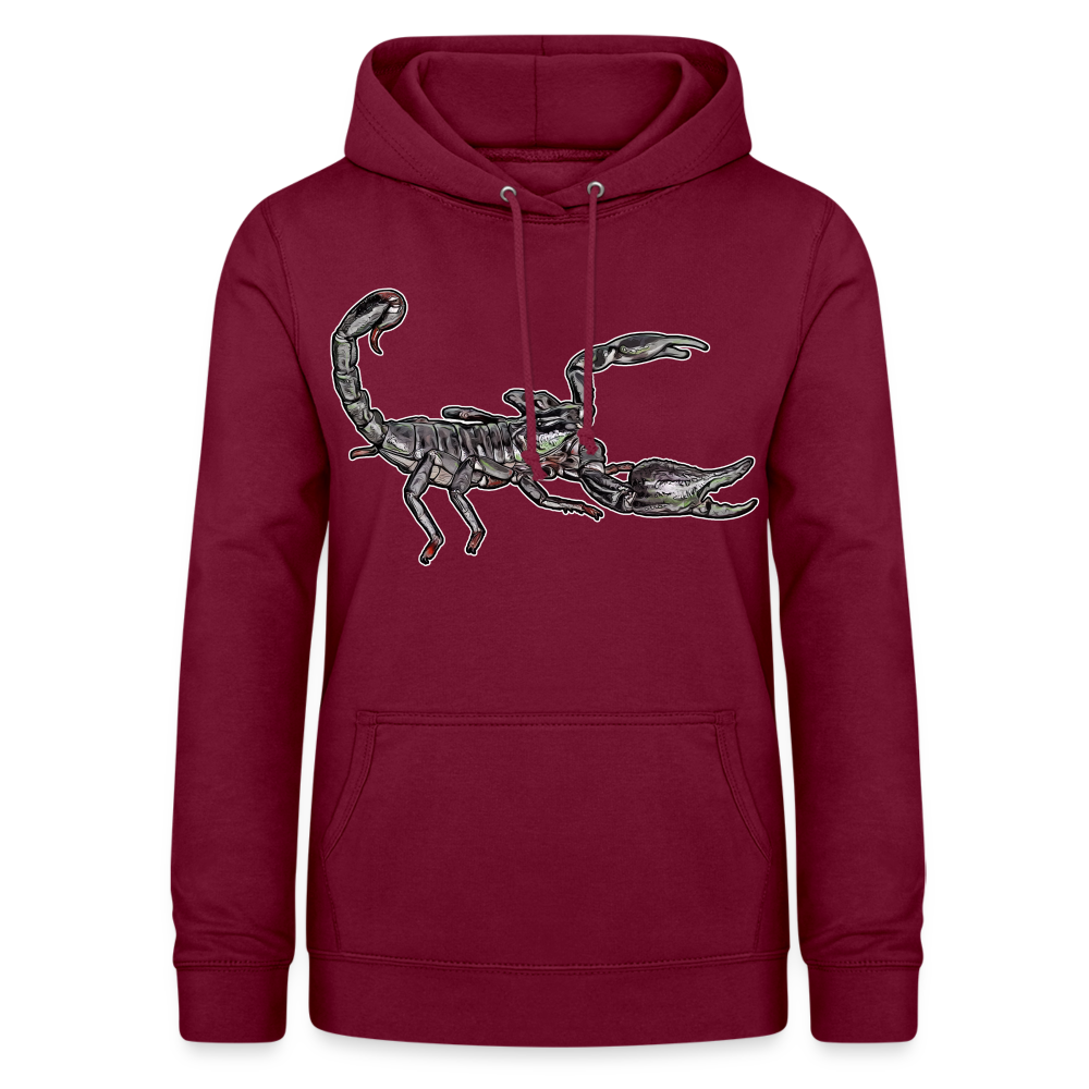 Frauen Freizeit-Hoodie Heterometrus silenus - Bordeaux
