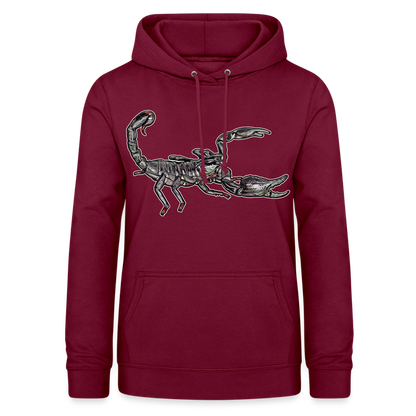Frauen Freizeit-Hoodie Heterometrus silenus - Bordeaux