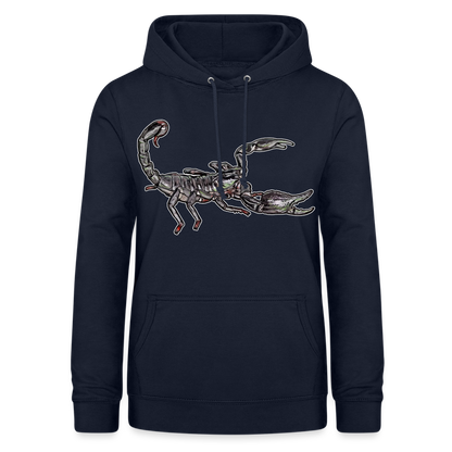 Frauen Freizeit-Hoodie Heterometrus silenus - Navy