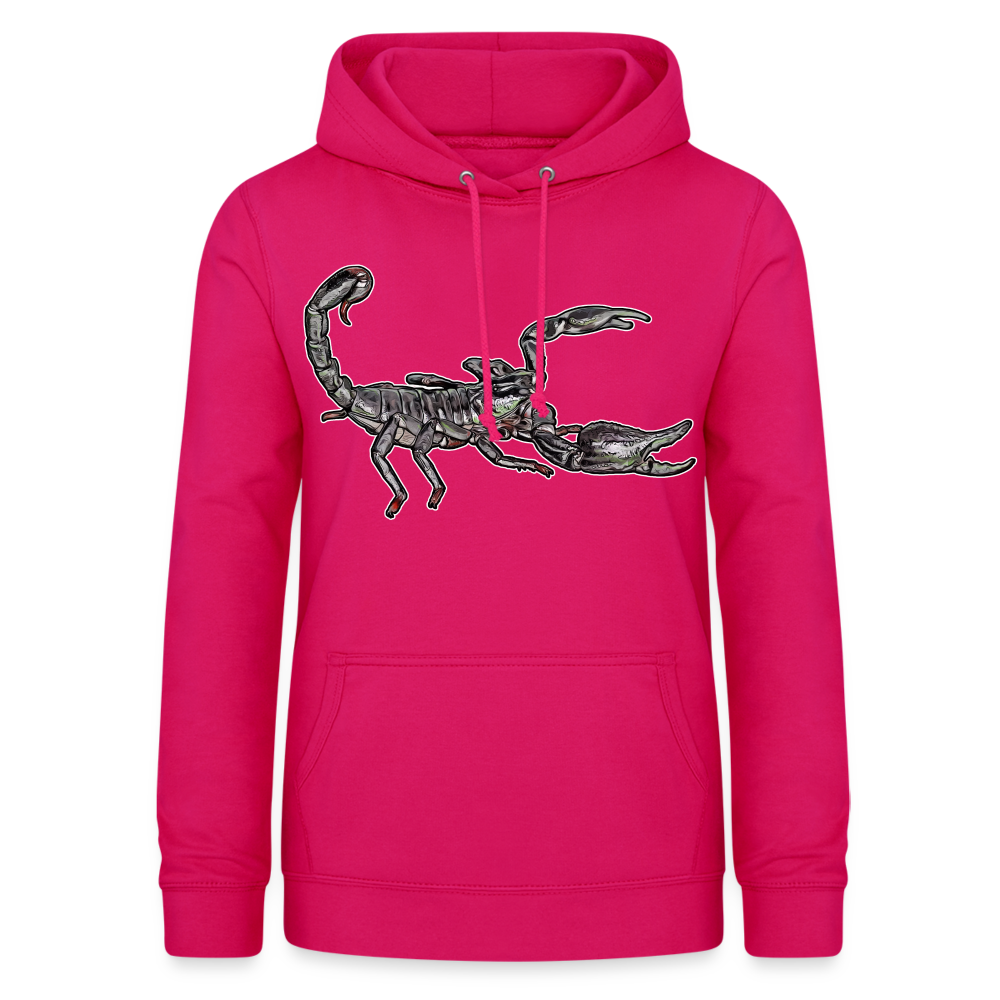 Frauen Freizeit-Hoodie Heterometrus silenus - dunkles Pink