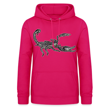 Frauen Freizeit-Hoodie Heterometrus silenus - dunkles Pink