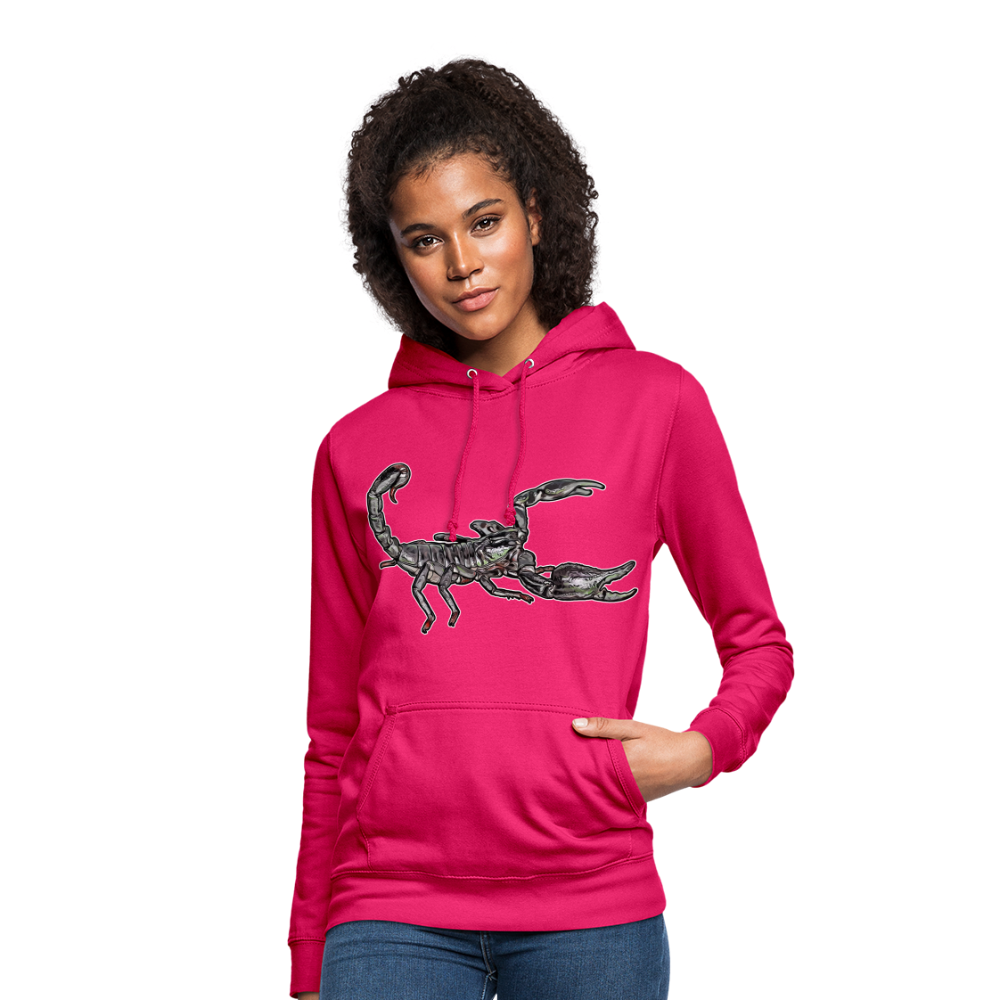 Frauen Freizeit-Hoodie Heterometrus silenus - dunkles Pink
