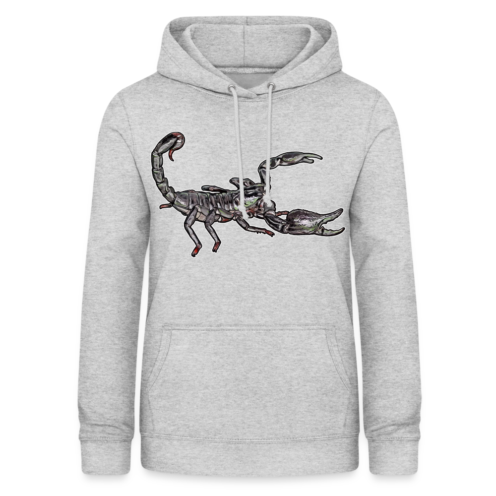 Frauen Freizeit-Hoodie Heterometrus silenus - Hellgrau meliert