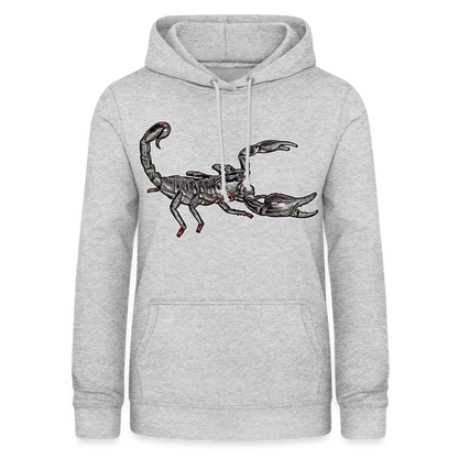 Frauen Freizeit-Hoodie Heterometrus silenus - Hellgrau meliert