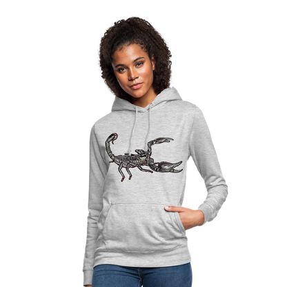 Frauen Freizeit-Hoodie Heterometrus silenus - Hellgrau meliert