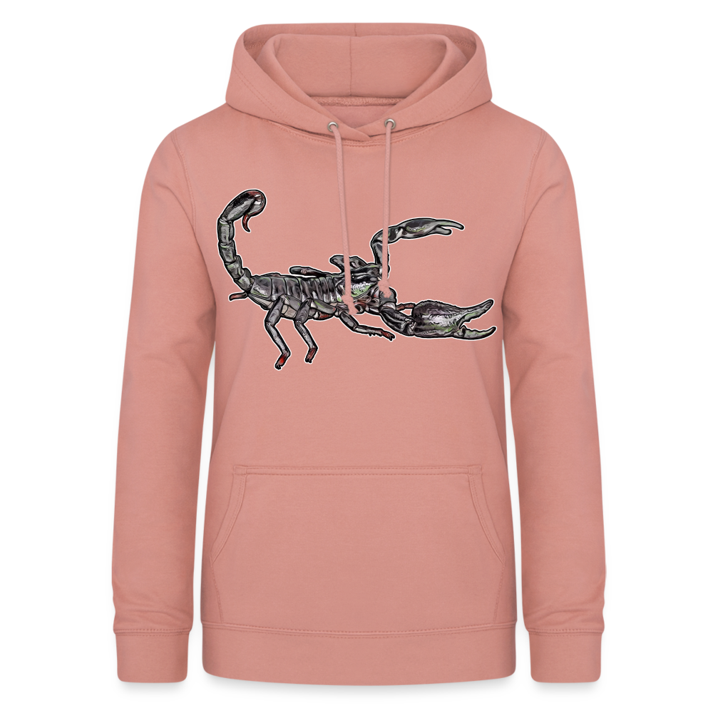 Frauen Freizeit-Hoodie Heterometrus silenus - Altrosa