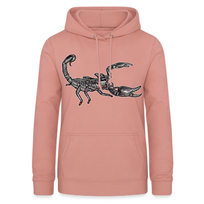 Frauen Freizeit-Hoodie Heterometrus silenus - Altrosa