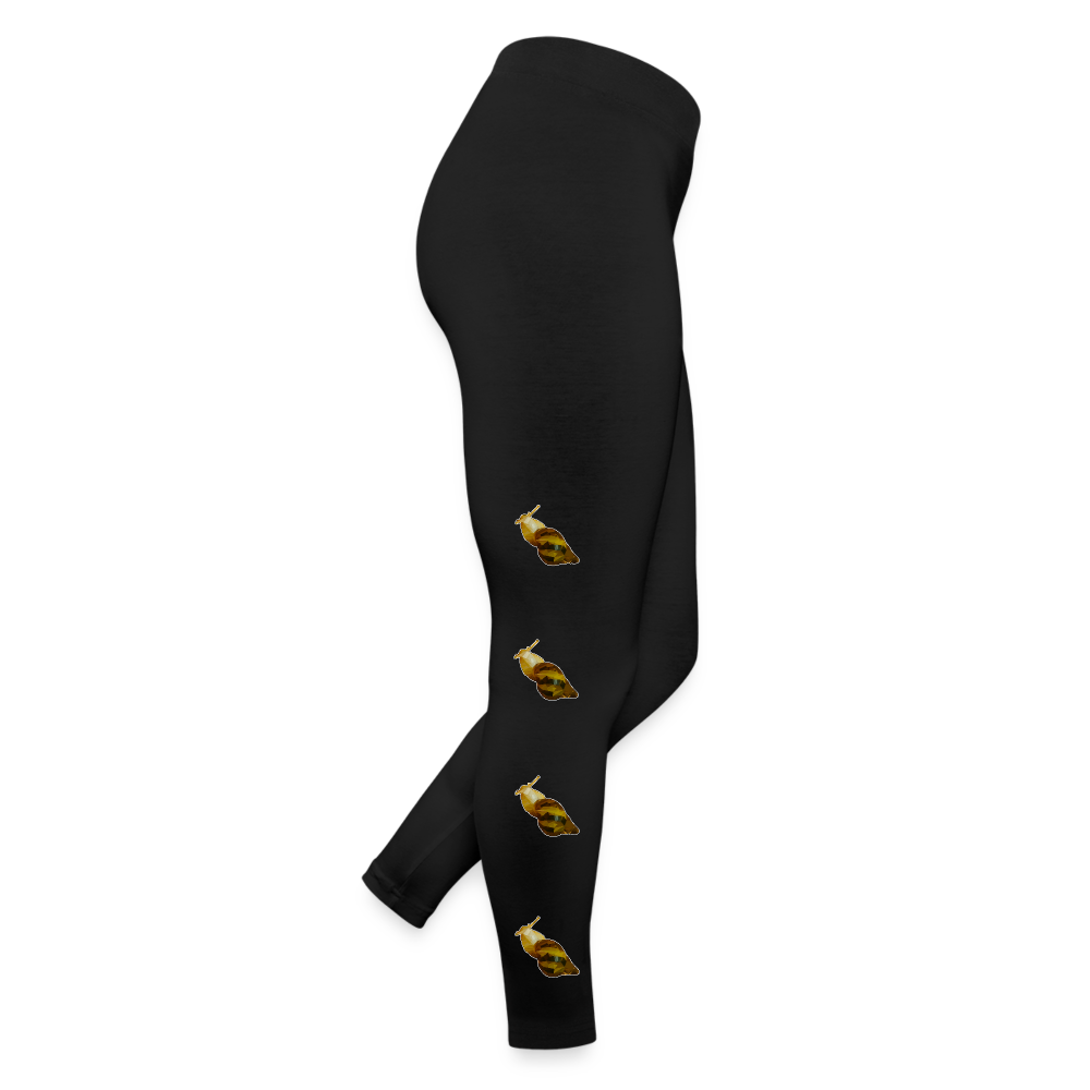 Frauen Jersey Leggings Achatina reticulata Low Poly - Schwarz