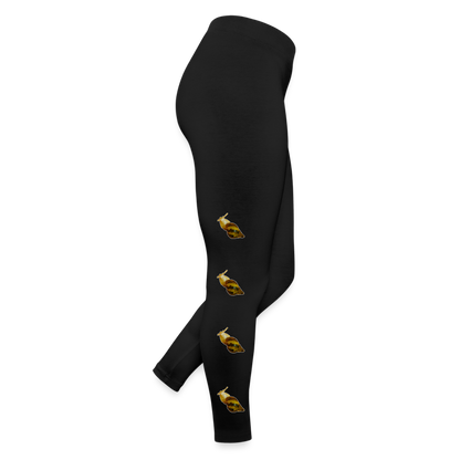 Frauen Jersey Leggings Achatina reticulata Low Poly - Schwarz