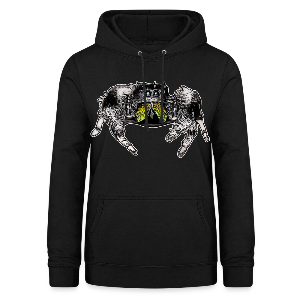 Frauen Freizeit-Hoodie Phidippus regius Rastafari male - Schwarz