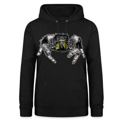 Frauen Freizeit-Hoodie Phidippus regius Rastafari male - Schwarz