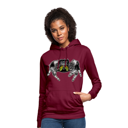 Frauen Freizeit-Hoodie Phidippus regius Rastafari male - Bordeaux