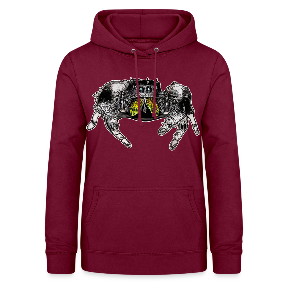 Frauen Freizeit-Hoodie Phidippus regius Rastafari male - Bordeaux