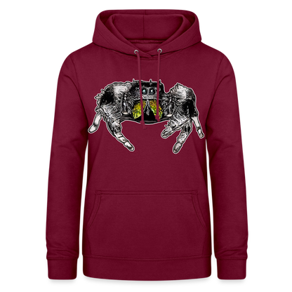 Frauen Freizeit-Hoodie Phidippus regius Rastafari male - Bordeaux