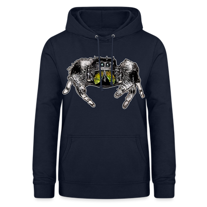 Frauen Freizeit-Hoodie Phidippus regius Rastafari male - Navy