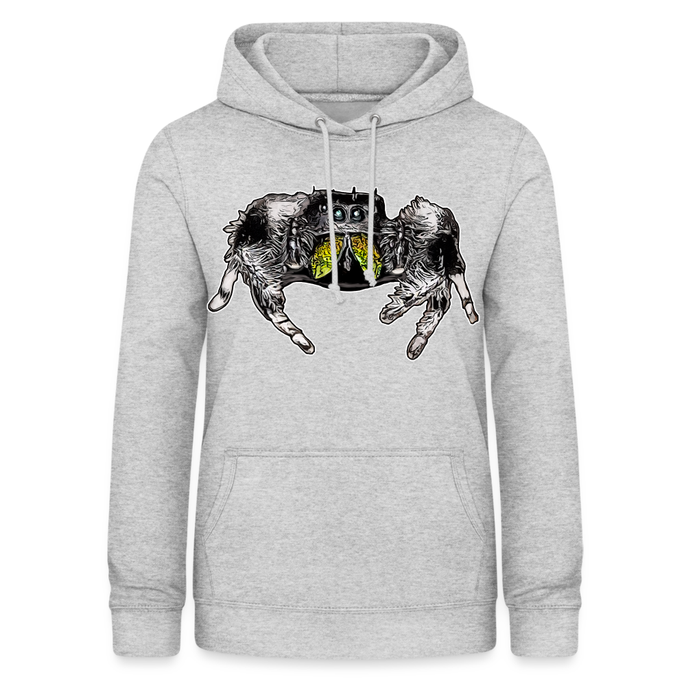 Frauen Freizeit-Hoodie Phidippus regius Rastafari male - Hellgrau meliert