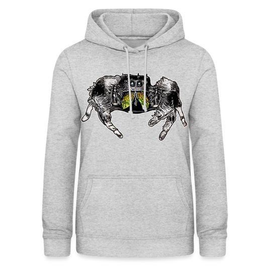 Frauen Freizeit-Hoodie Phidippus regius Rastafari male - Hellgrau meliert