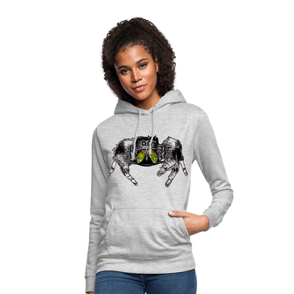 Frauen Freizeit-Hoodie Phidippus regius Rastafari male - Hellgrau meliert