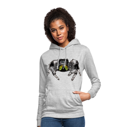 Frauen Freizeit-Hoodie Phidippus regius Rastafari male - Hellgrau meliert