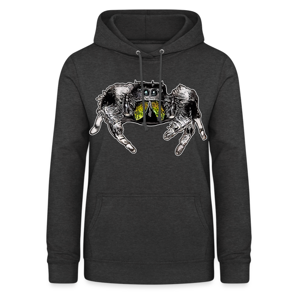 Frauen Freizeit-Hoodie Phidippus regius Rastafari male - Anthrazit