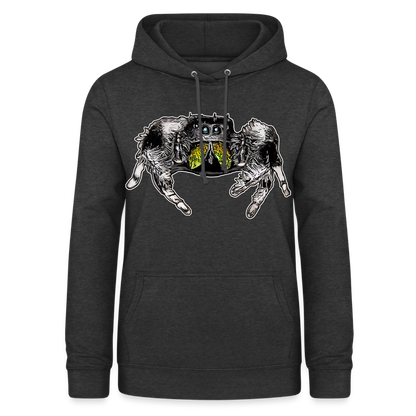 Frauen Freizeit-Hoodie Phidippus regius Rastafari male - Anthrazit