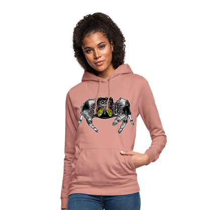 Frauen Freizeit-Hoodie Phidippus regius Rastafari male - Altrosa