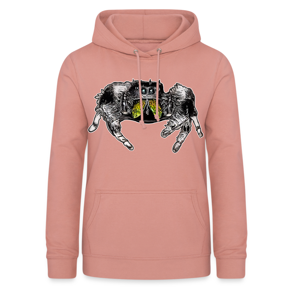 Frauen Freizeit-Hoodie Phidippus regius Rastafari male - Altrosa