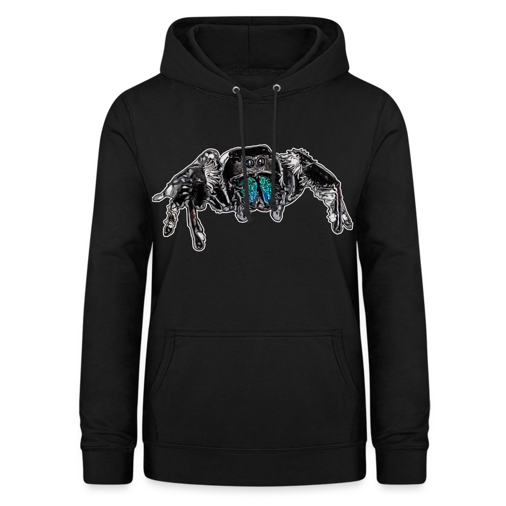 Frauen Freizeit-Hoodie Phidippus regius Everglades male - Schwarz