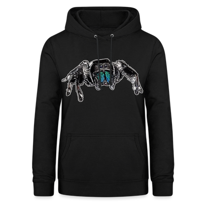 Frauen Freizeit-Hoodie Phidippus regius Everglades male - Schwarz