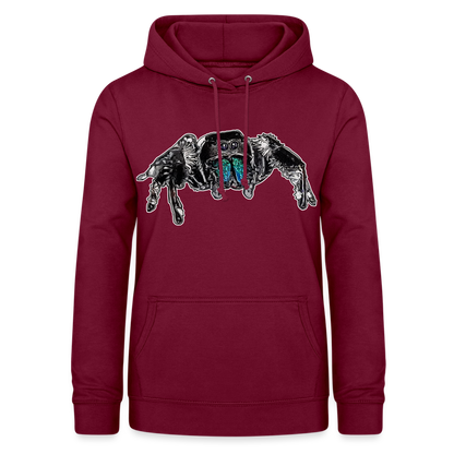 Frauen Freizeit-Hoodie Phidippus regius Everglades male - Bordeaux