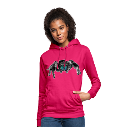 Frauen Freizeit-Hoodie Phidippus regius Everglades male - dunkles Pink