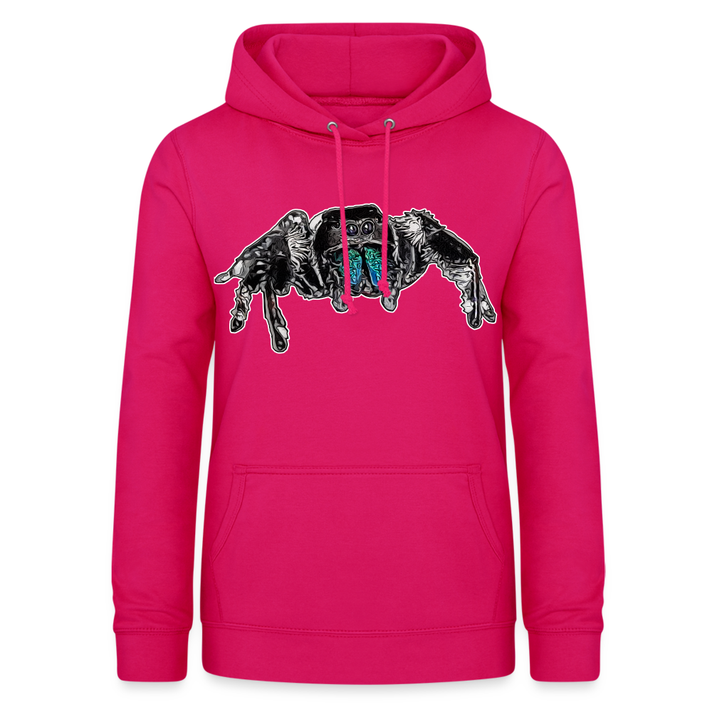 Frauen Freizeit-Hoodie Phidippus regius Everglades male - dunkles Pink
