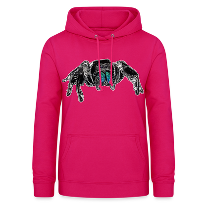 Frauen Freizeit-Hoodie Phidippus regius Everglades male - dunkles Pink
