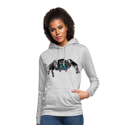 Frauen Freizeit-Hoodie Phidippus regius Everglades male - Hellgrau meliert